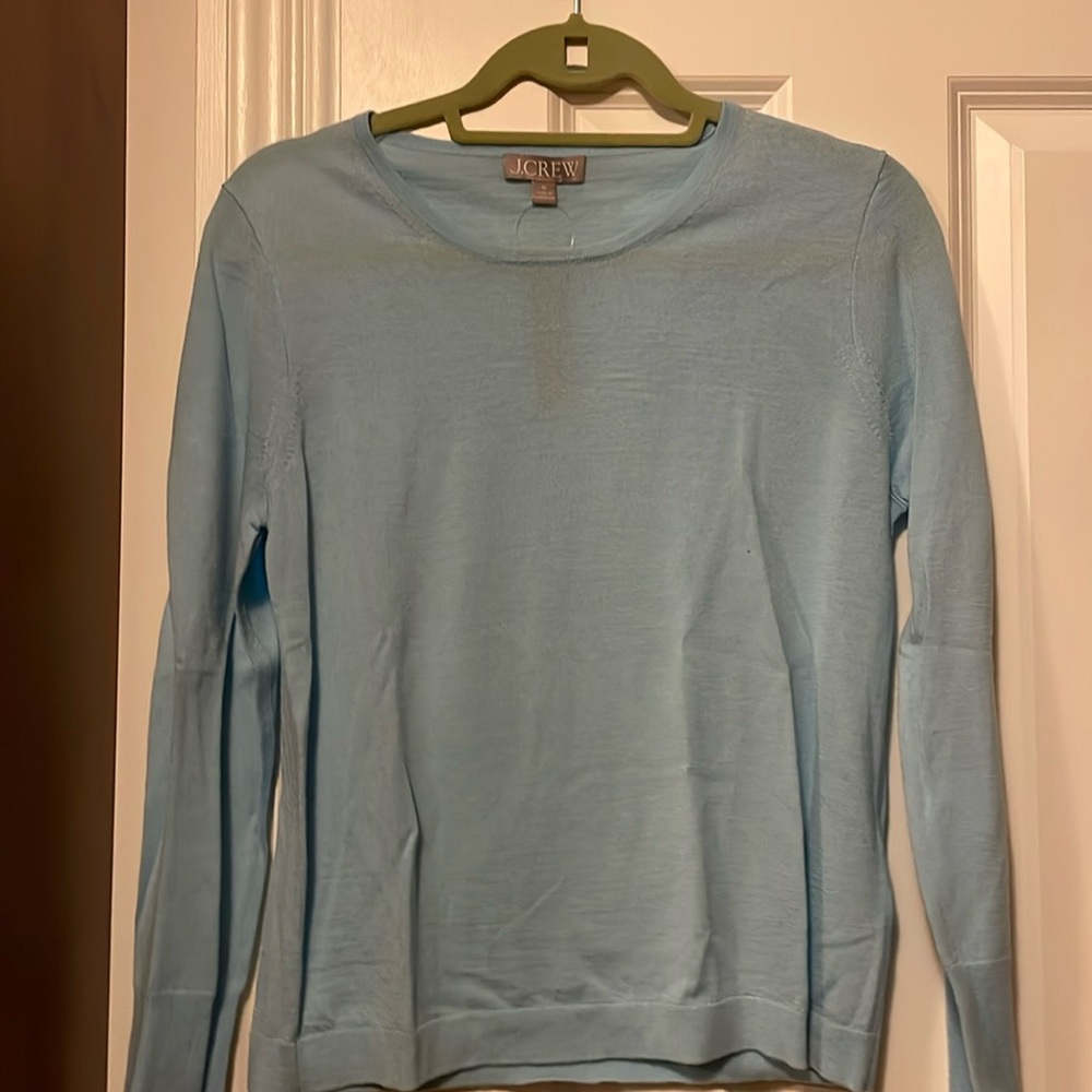 Light blue 100% merino wool sweater